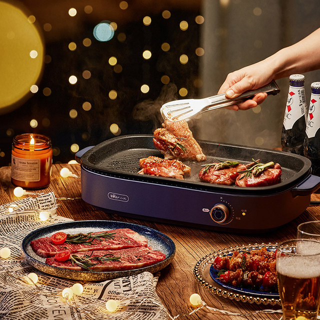 Электрический гриль со съемными пластинами