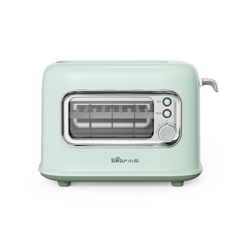 Мини-тостер для хлеба с видимым стеклянным окном и 2 ломтиками